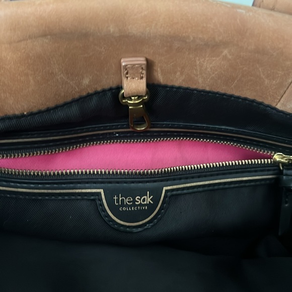 The Sak Collective Sienna Leather Tobacco Medium Shopper Satchel Bag - Picture 4 of 5